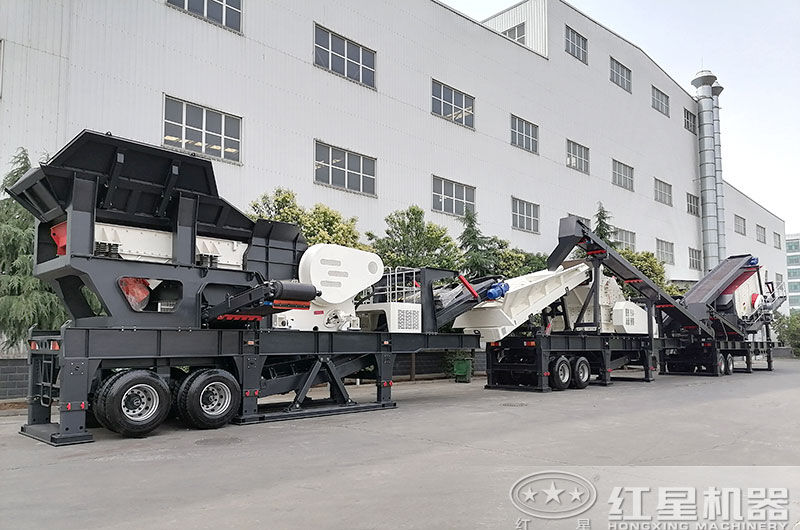 輪胎移動式破碎車-開著跑的碎石機！附現(xiàn)場視頻及報價