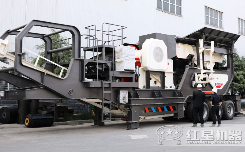 建筑垃圾移動破碎站生產(chǎn)車間