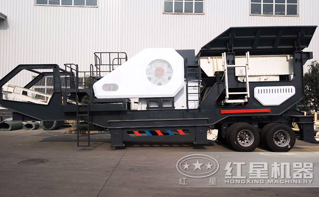 汽車(chē)移動(dòng)石子磕石機(jī)