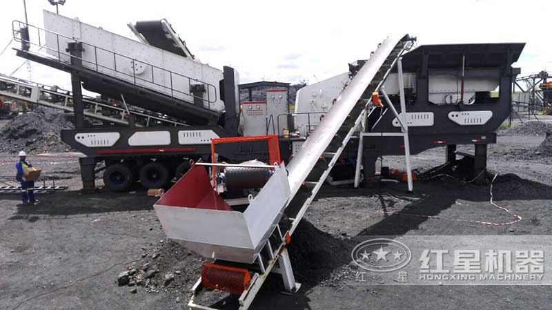 三合一移動反擊破入住煤炭加工場