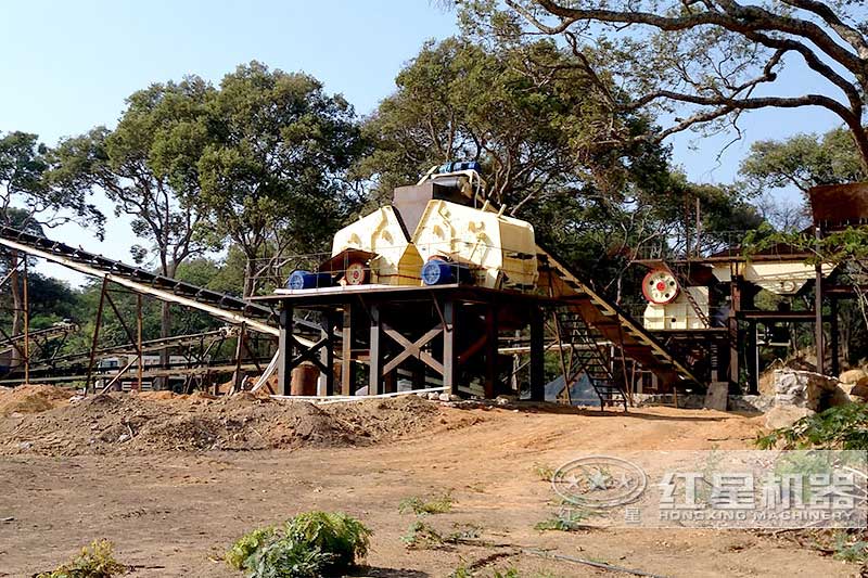 新投資建設的碎石廠剛剛完工
